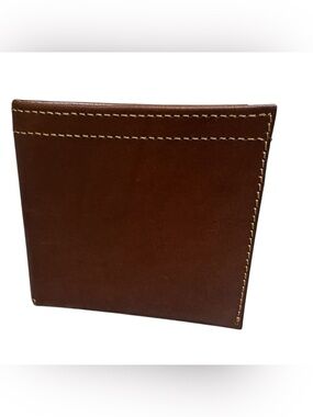 Made in Italy Brown Genuine Leather Bifold Wallet